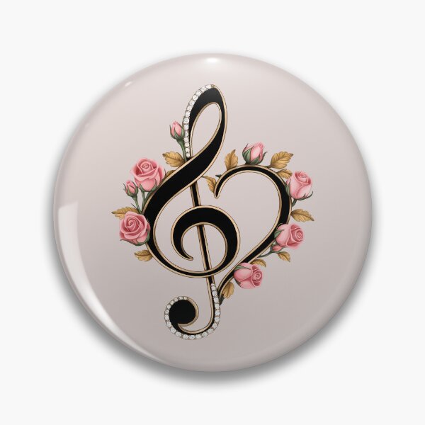Item preview, Treble Clef Heart Floral Music – Wedding Musician & Jazz Day designed and sold by Art-Arcade6.