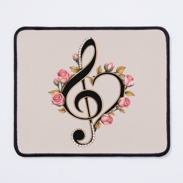Item preview, Treble Clef Heart Floral Music – Wedding Musician & Jazz Day designed and sold by Art-Arcade6.