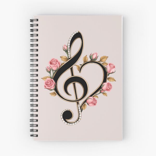 Item preview, Treble Clef Heart Floral Music – Wedding Musician & Jazz Day designed and sold by Art-Arcade6.