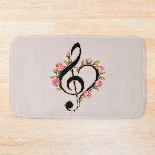 Item preview, Treble Clef Heart Floral Music – Wedding Musician & Jazz Day designed and sold by Art-Arcade6.