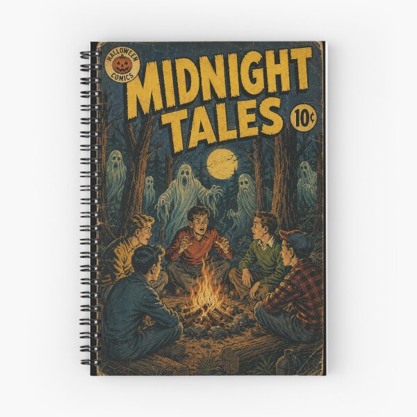 Item preview, Halloween Comic Book Cover Art: Midnight Campfire Ghost Stories designed and sold by bapupa.