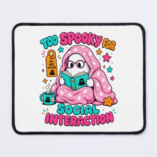 Item preview, Too Spooky For Social Interaction Cozy Ghost Tee designed and sold by Design Vibras.