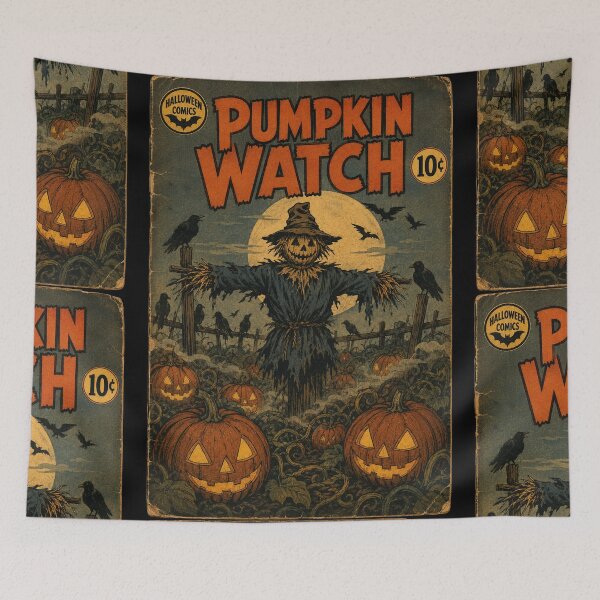 Item preview, Halloween Comic Book Cover Art: Pumpkin Patch Watch designed and sold by bapupa.