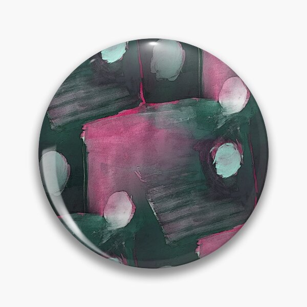 Item preview, Square and Dot Abstract in Pink and Green designed and sold by Artistestella.