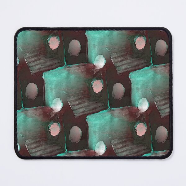 Item preview, Square and Dot Abstract in Green and Peach designed and sold by Artistestella.