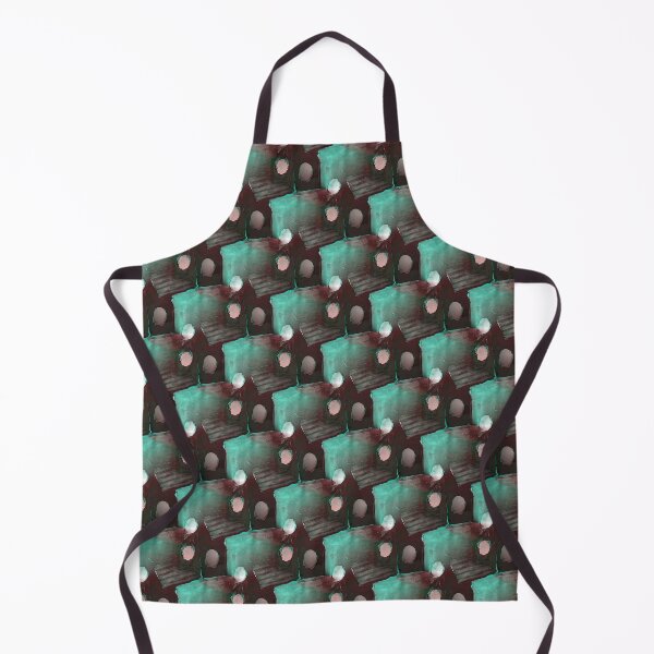 Item preview, Square and Dot Abstract in Green and Peach designed and sold by Artistestella.