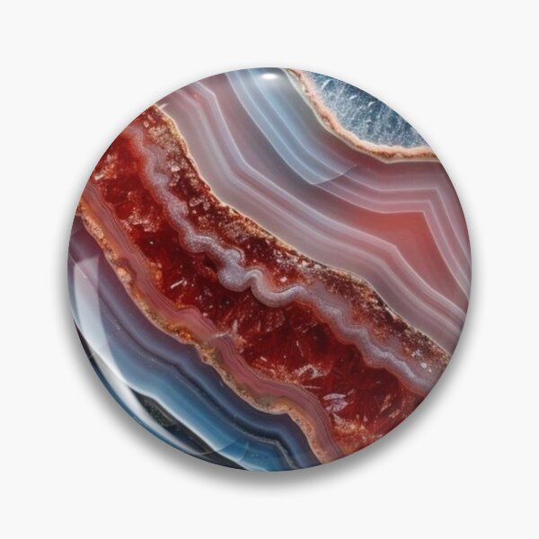 Item preview, Red and Blue Agate Slice — Marble Geode Crystal Texture designed and sold by LYAN-STORE.