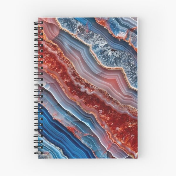Item preview, Red and Blue Agate Slice — Marble Geode Crystal Texture designed and sold by LYAN-STORE.