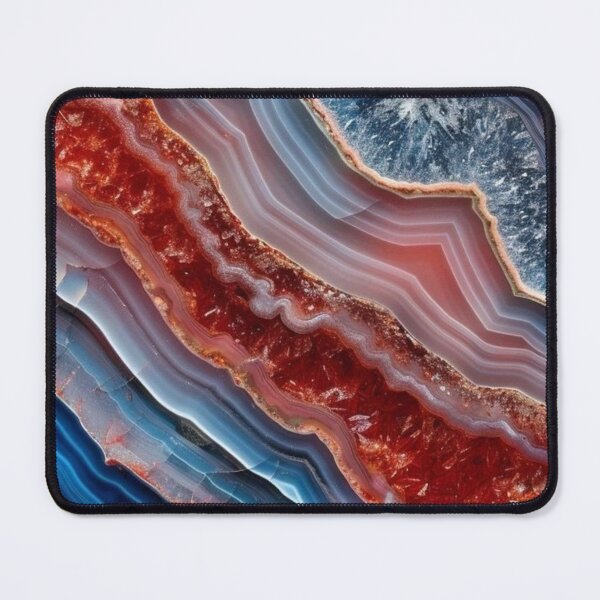 Item preview, Red and Blue Agate Slice — Marble Geode Crystal Texture designed and sold by LYAN-STORE.