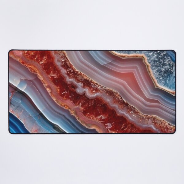 Item preview, Red and Blue Agate Slice — Marble Geode Crystal Texture designed and sold by LYAN-STORE.