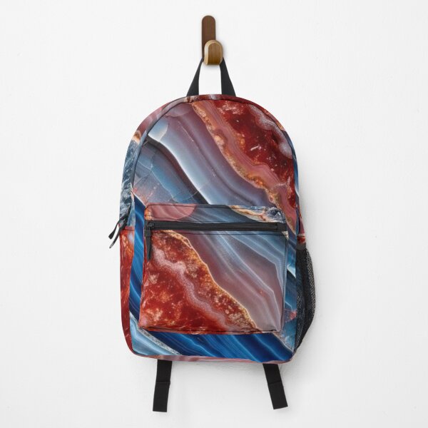 Item preview, Red and Blue Agate Slice — Marble Geode Crystal Texture designed and sold by LYAN-STORE.
