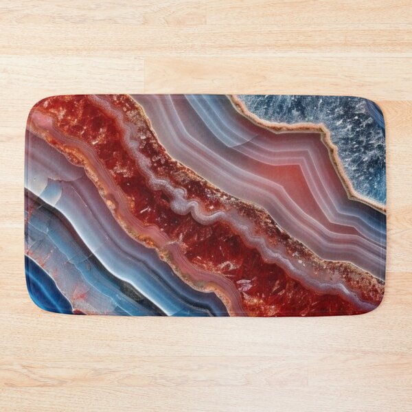 Item preview, Red and Blue Agate Slice — Marble Geode Crystal Texture designed and sold by LYAN-STORE.