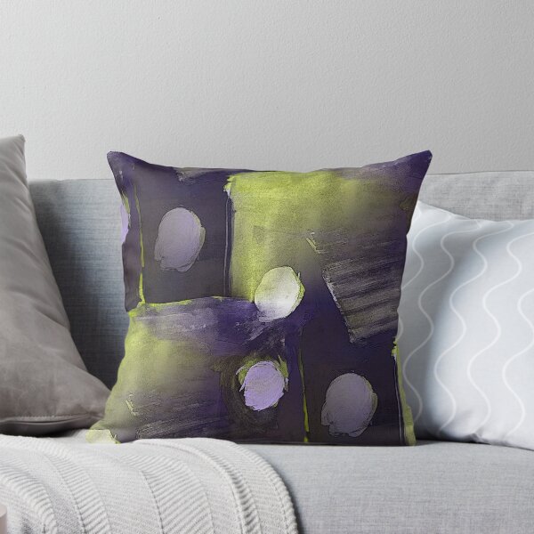 Item preview, Square and Dot Abstract in Yellow and Purple designed and sold by Artistestella.