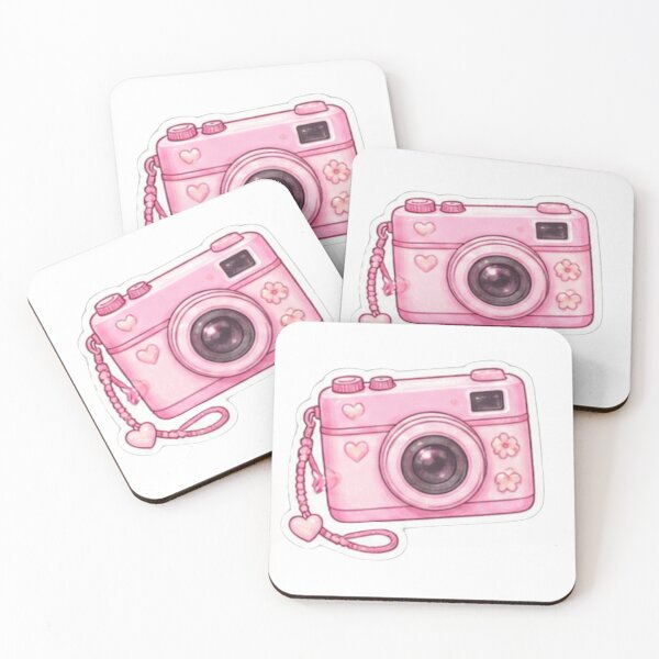 Item preview, Cute Pink Camera with Hearts and Flowers designed and sold by Kiralemon.