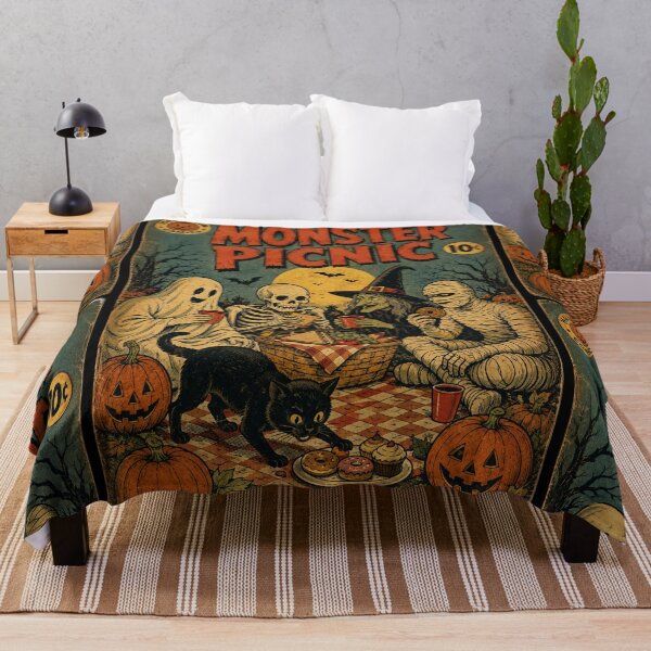 Item preview, Halloween Comic Book Cover Art: Spooky Season Monster Picnic designed and sold by bapupa.