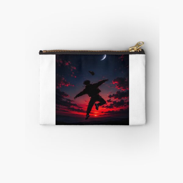 Item preview, Midnight Jump Red Sky Silhouette Art designed and sold by Bathu Designs.