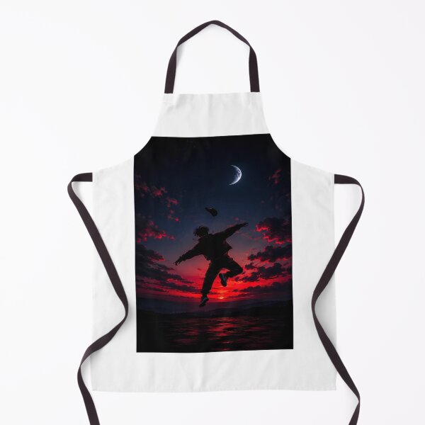 Item preview, Midnight Jump Red Sky Silhouette Art designed and sold by Bathu Designs.