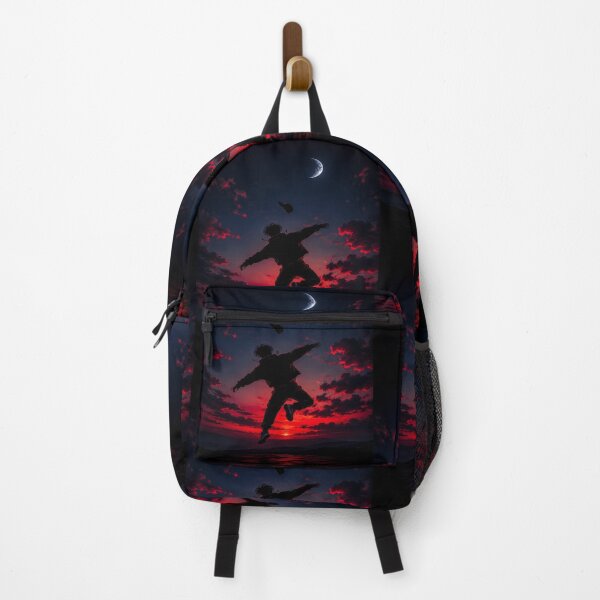 Item preview, Midnight Jump Red Sky Silhouette Art designed and sold by Bathu Designs.