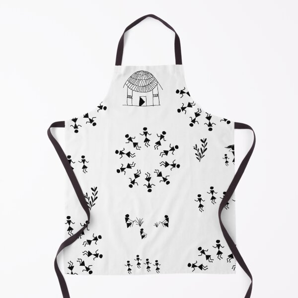 Item preview, Warli Village Life Pattern – Traditional Tribal Folk Art designed and sold by Boho Vibes Studio.