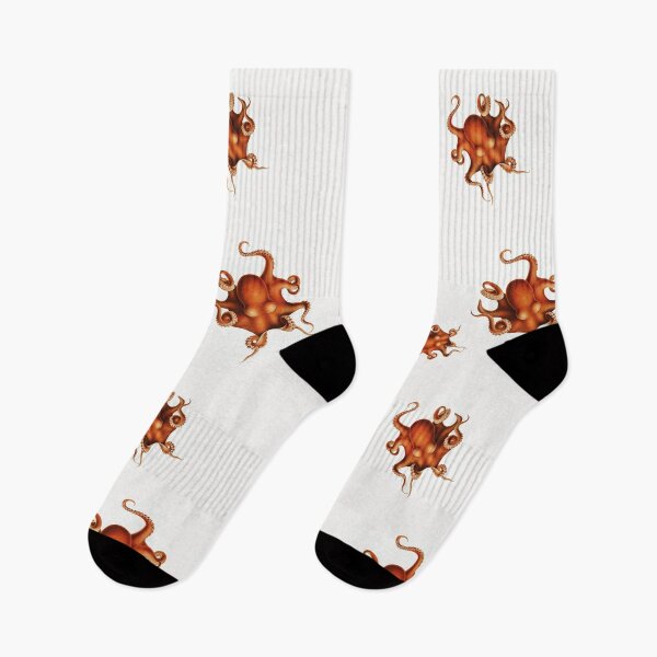 Item preview, Print of small red octopuses designed and sold by Sock Garden.