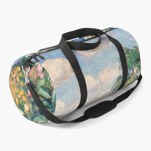 Item preview, Wildflower Riverbank in Early Summer – Monet Inspired Impressionist French Countryside Landscape Wall Art designed and sold by Tamas Das.