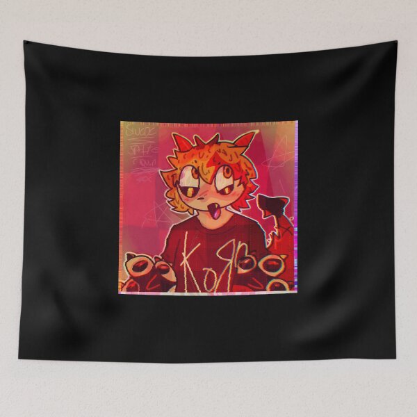 Item preview, Colorful Demon Character with Plush Toy Illustration designed and sold by Fibi-studio.