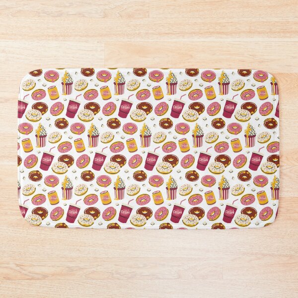 Item preview, Sweet Donuts And Popcorn Fast Food Pattern designed and sold by Panna Limon Store.