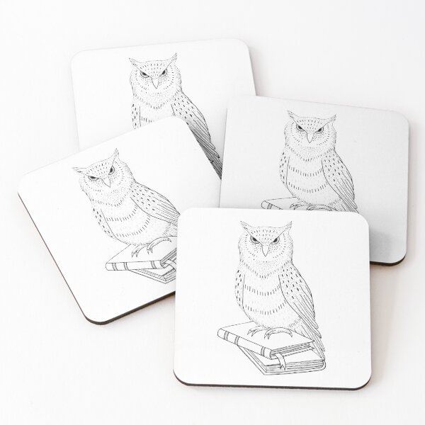 Item preview, Vintage Wise Owl Standing on Stack of Books Knowledge Art designed and sold by Pyt27.