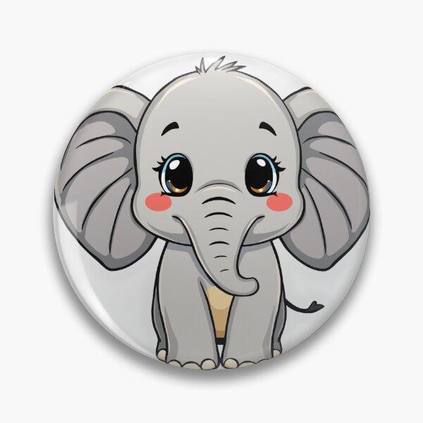 Item preview, Cute Kawaii Baby Elephant Big Ears Pastel Animal Sticker designed and sold by simranart111.