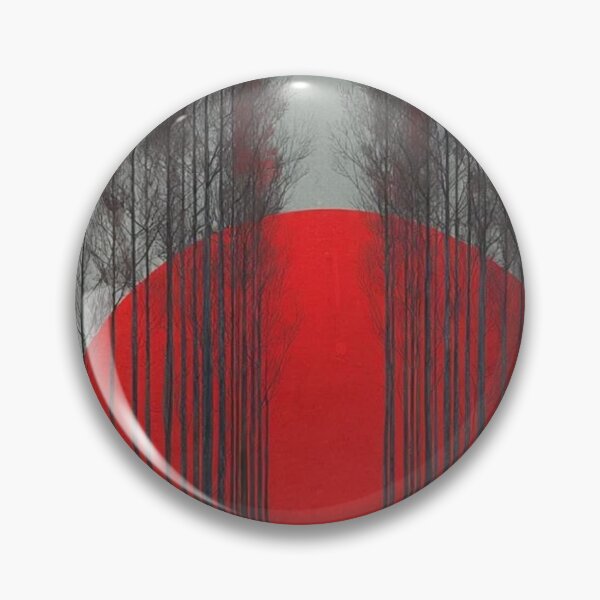 Item preview, Japanese Red Sun Alley — Minimalist Forest & Silhouette Graphic Art designed and sold by LYAN-STORE.
