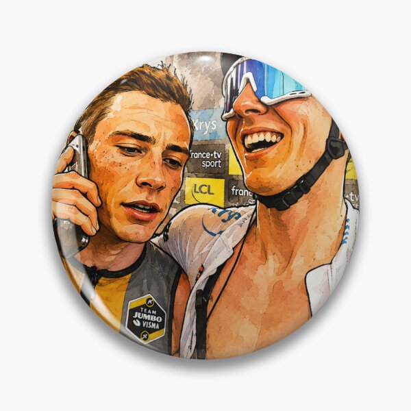 Item preview, Tadej Pogacar and Jonas Vingegaard after stage designed and sold by cyclingmania.