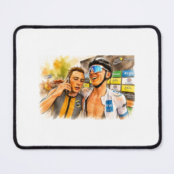 Item preview, Tadej Pogacar and Jonas Vingegaard after stage designed and sold by cyclingmania.