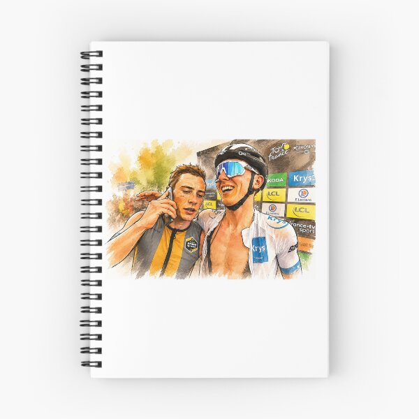 Item preview, Tadej Pogacar and Jonas Vingegaard after stage designed and sold by cyclingmania.