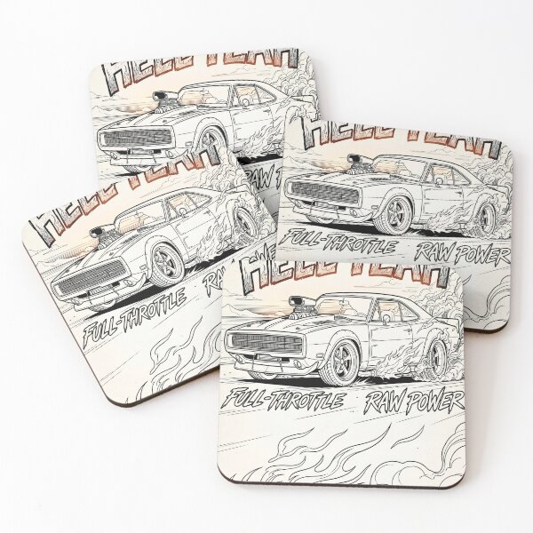 Item preview, Hell Yeah Full Throttle Muscle Car Poster designed and sold by Debnath-Garage.