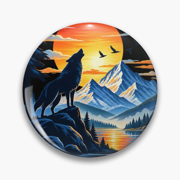 Item preview, Atardecer en la montaña Howling Wolf designed and sold by Punch-E415.