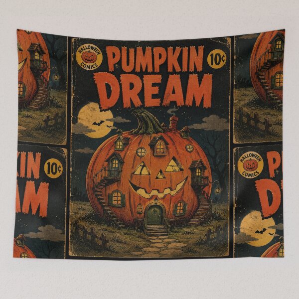Item preview, Whimsical Halloween Comic Book Cover Art: Pumpkin Dream designed and sold by bapupa.