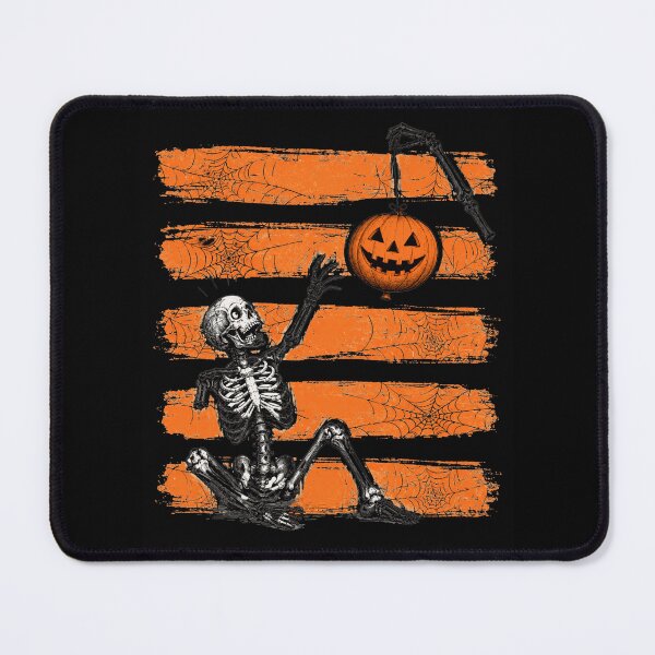 Item preview, Halloween Skeleton Pumpkin Spiderweb Grunge Art designed and sold by ROUX-ART.
