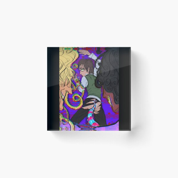 Item preview, Intriguing Glitch Art with Entwined Characters designed and sold by Fibi-studio.