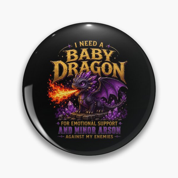 Item preview, Dragon Baby Dragon with Purple Crystal Fantasy Art designed and sold by ROUX-ART.