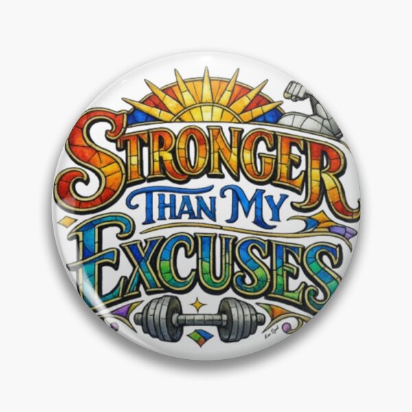 Item preview, Stronger Than My Excuses – Motivational Fitness Warrior Design   designed and sold by Karszul.