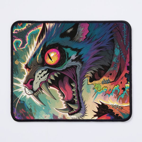 Item preview, Feline Fury Lit in Electric Neon Fluorescent Glory designed and sold by SabaMirzique.