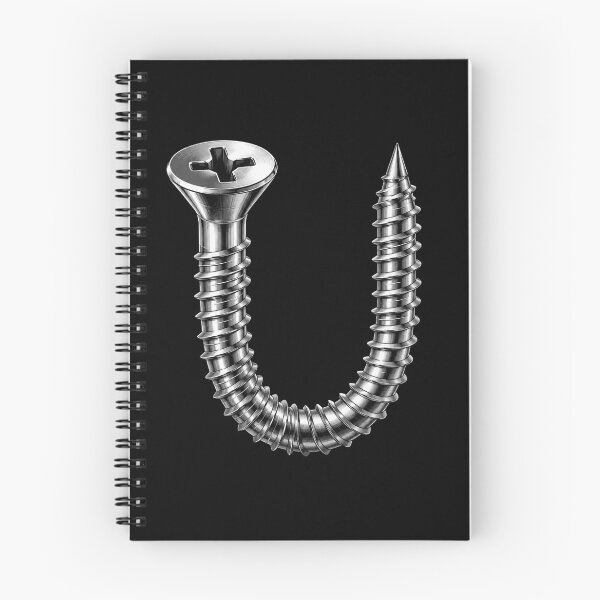 Item preview, Screw Fastener Art – Metallic Spiral Bolt on Black designed and sold by ROUX-ART.