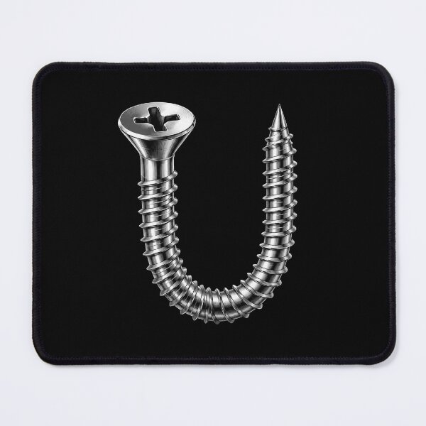 Item preview, Screw Fastener Art – Metallic Spiral Bolt on Black designed and sold by ROUX-ART.
