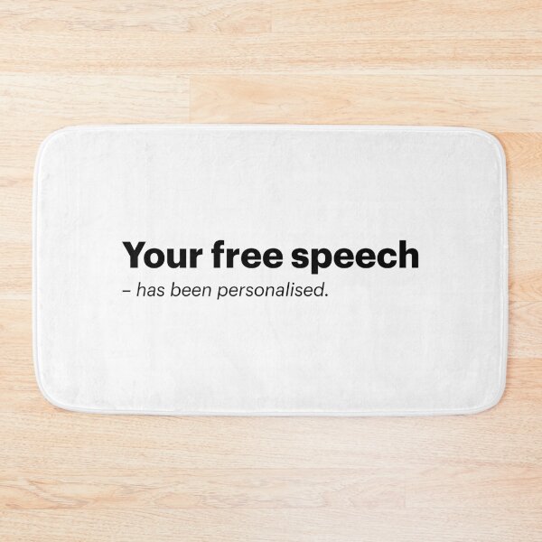 Item preview, Your free speech has been personalised | Orwellian AI Meme (Black text) designed and sold by STUDIO-72.