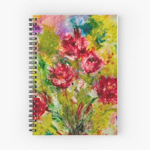 Item preview, WILD GRACE – Vibrant Pink Rose Floral Painting | Abstract Botanical Garden Wall Art designed and sold by CharismaticMindArt.