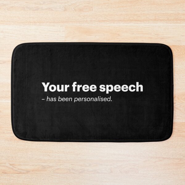 Item preview, Your free speech has been personalised | Orwellian AI Meme (White text) designed and sold by STUDIO-72.