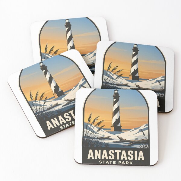 Item preview, Anastasia State Park Lighthouse View Florida Travel Badge Sticker designed and sold by DetourDgn.