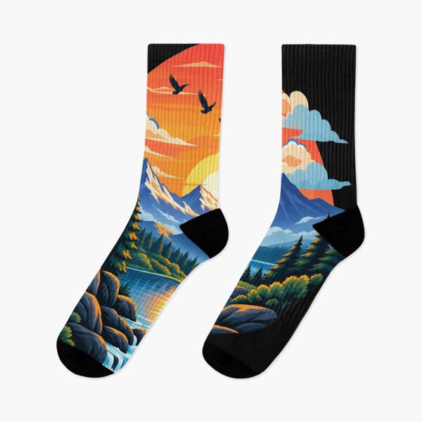 Item preview, Mountain Lake Sunset Nature Landscape designed and sold by Punch-E415.