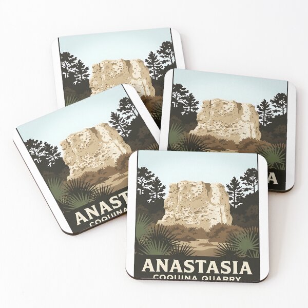 Item preview, Anastasia State Park Coquina Quarry Florida Poster Sticker designed and sold by DetourDgn.