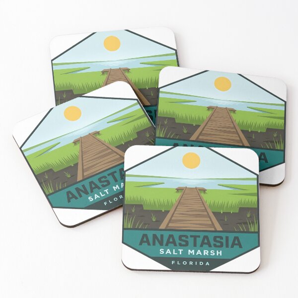 Item preview, Anastasia State Park Salt Marsh Boardwalk Florida Badge Sticker designed and sold by DetourDgn.
